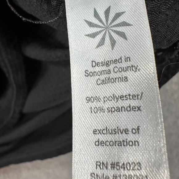 Athleta Powerhouse Mesh Tank Women's Medium Black Sheer Strappy Racerback Active - Picture 7 of 8